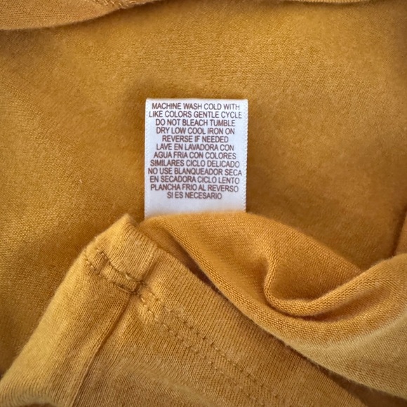 Liberty Love split cold sleeve mustard color top. Super cute and comfy Sz. L - Picture 6 of 7